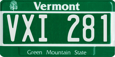 VT license plate VXI281
