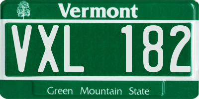 VT license plate VXL182