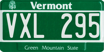VT license plate VXL295