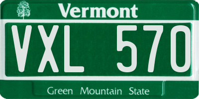 VT license plate VXL570