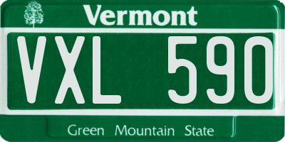 VT license plate VXL590