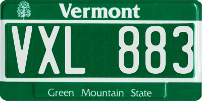 VT license plate VXL883
