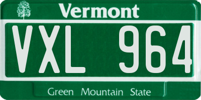 VT license plate VXL964