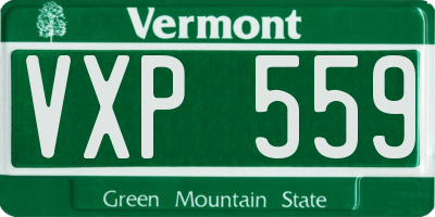 VT license plate VXP559