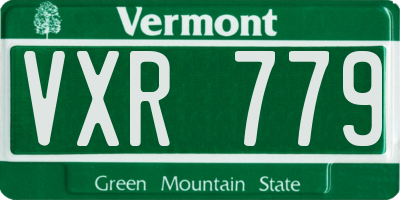 VT license plate VXR779
