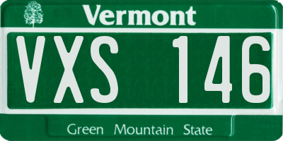 VT license plate VXS146