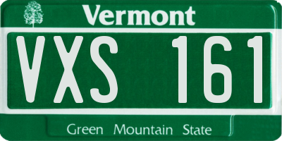 VT license plate VXS161