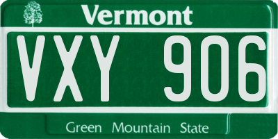 VT license plate VXY906