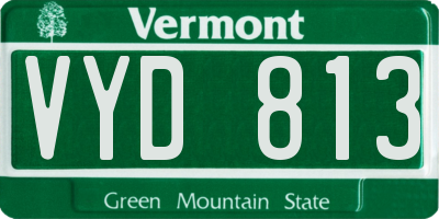VT license plate VYD813