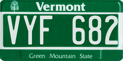 VT license plate VYF682