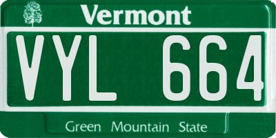 VT license plate VYL664