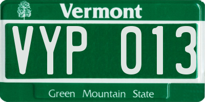 VT license plate VYP013