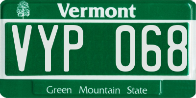 VT license plate VYP068