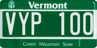 VT license plate VYP100