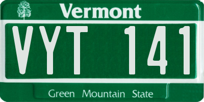 VT license plate VYT141