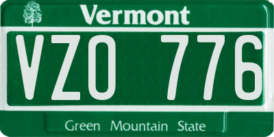 VT license plate VZO776
