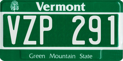VT license plate VZP291