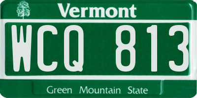 VT license plate WCQ813