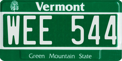 VT license plate WEE544