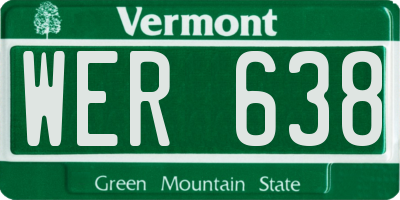 VT license plate WER638