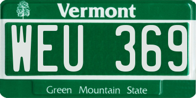 VT license plate WEU369