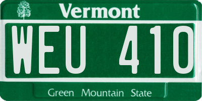 VT license plate WEU410