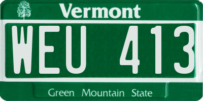 VT license plate WEU413