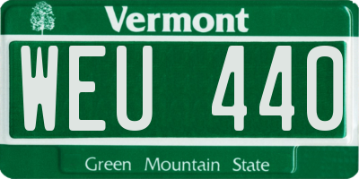 VT license plate WEU440