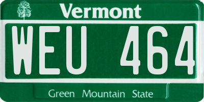 VT license plate WEU464