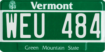 VT license plate WEU484