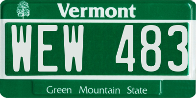 VT license plate WEW483