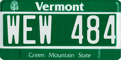 VT license plate WEW484