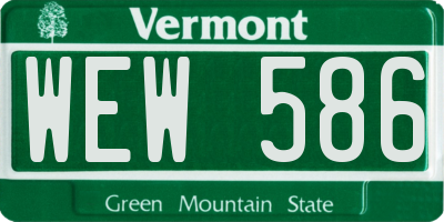 VT license plate WEW586