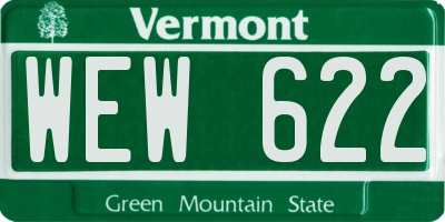 VT license plate WEW622