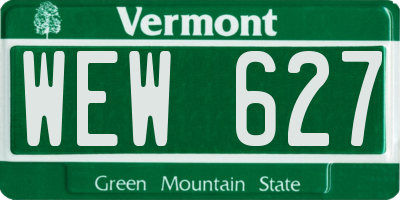 VT license plate WEW627