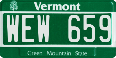 VT license plate WEW659