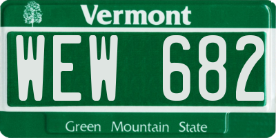 VT license plate WEW682