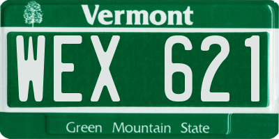 VT license plate WEX621