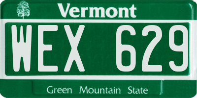 VT license plate WEX629