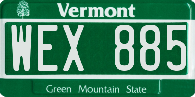 VT license plate WEX885