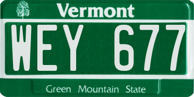 VT license plate WEY677