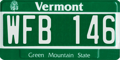 VT license plate WFB146