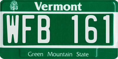 VT license plate WFB161