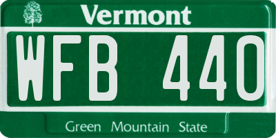 VT license plate WFB440
