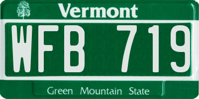 VT license plate WFB719