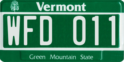 VT license plate WFD011