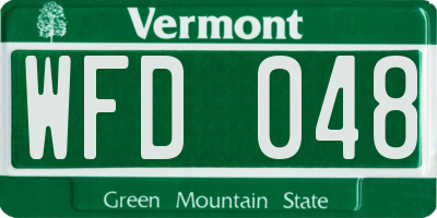VT license plate WFD048