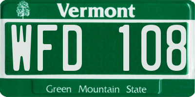 VT license plate WFD108