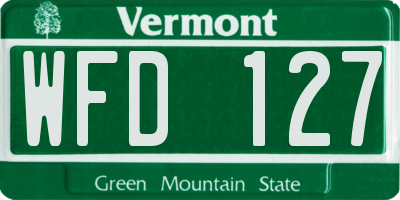 VT license plate WFD127