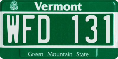 VT license plate WFD131